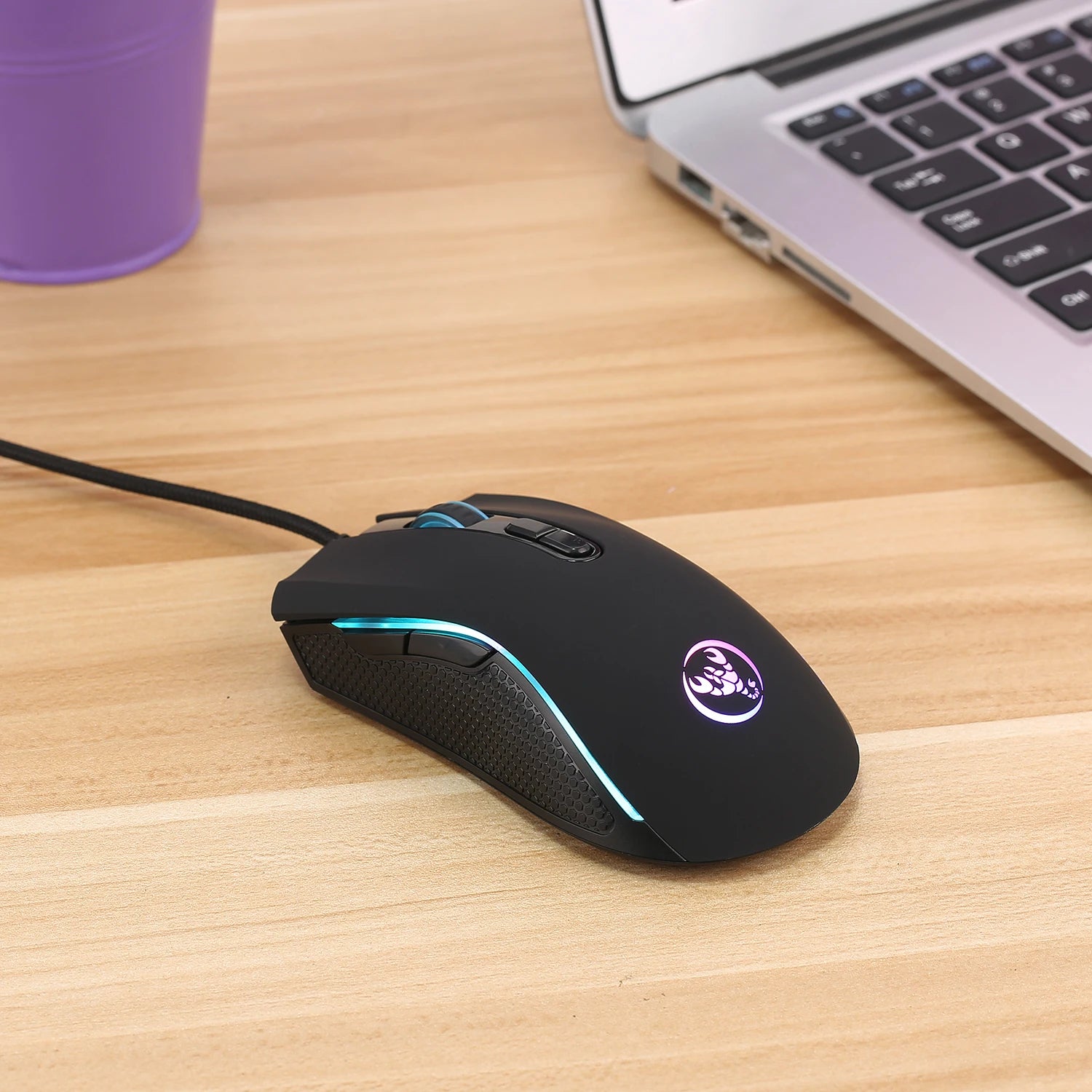 Gaming One-Handed Keyboard And Mouse Set with 35 Keys, Dual-Color Injection Molded Keycaps, Colorful Backlight, USB Plug-And