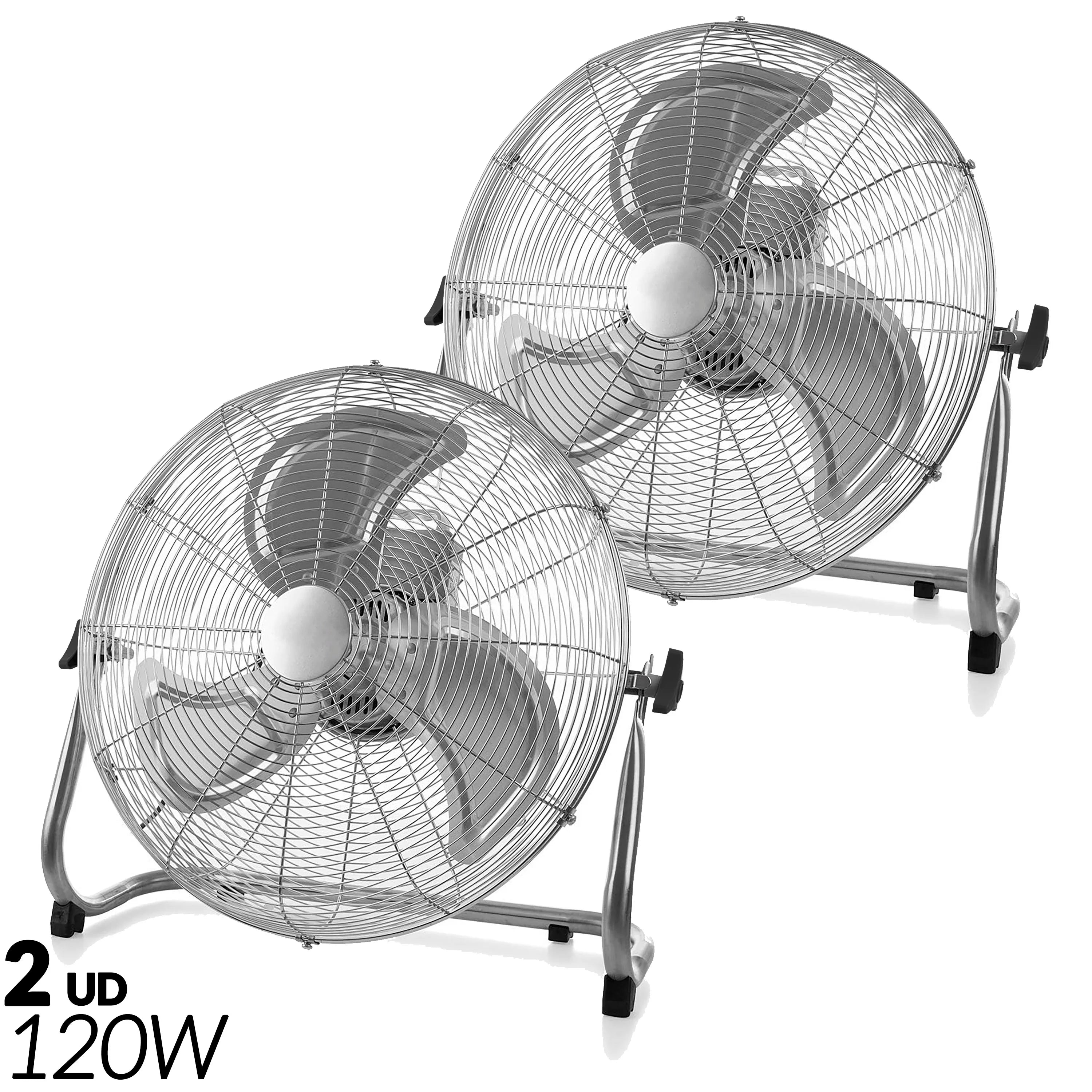 Table or Paread Floor Fan 38W 50W 120W 10" to 18" Inches 3 Speeds Robust 3 Powerful Blades Adjustable Tilt Security Grille Option Wall Mount