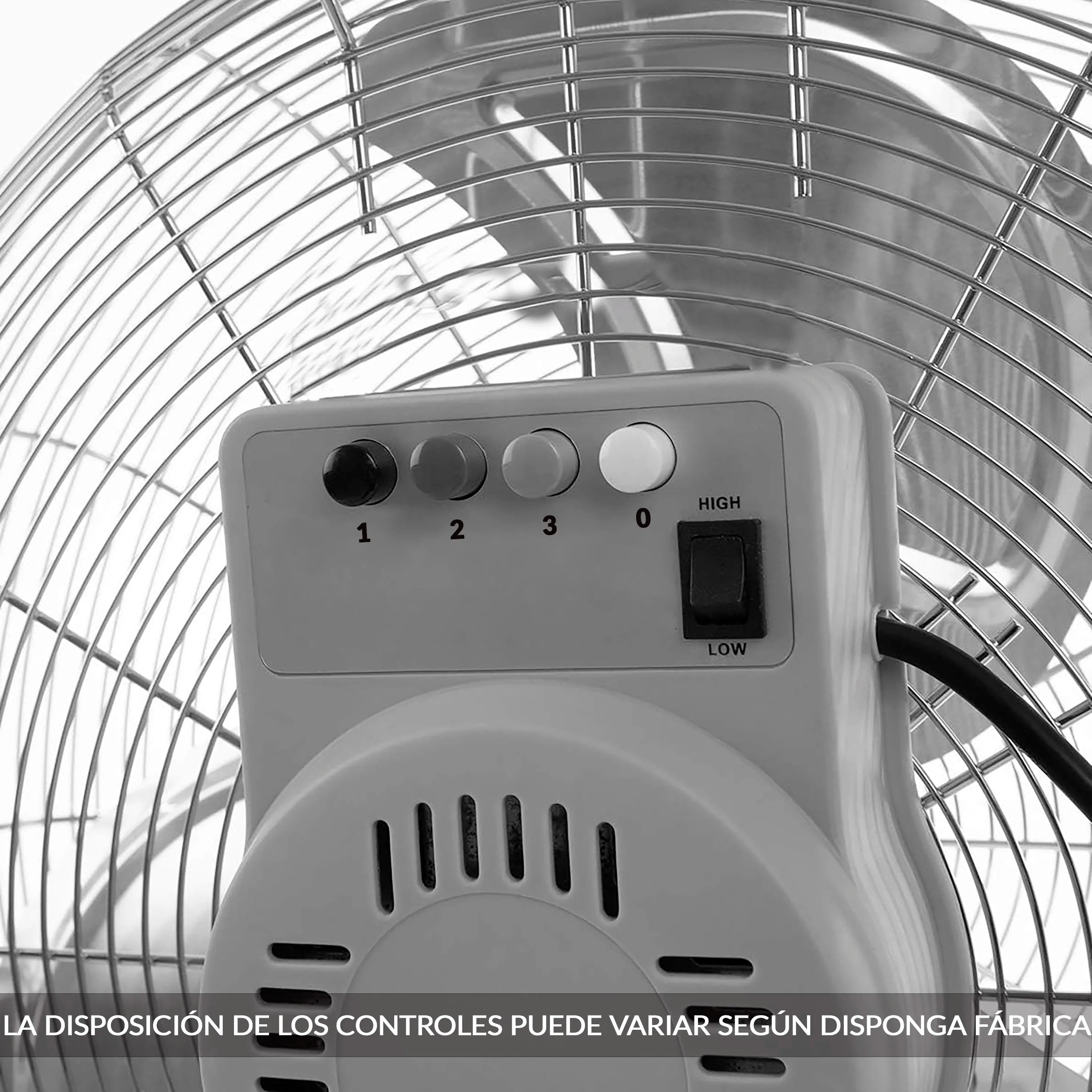 Table or Paread Floor Fan 38W 50W 120W 10" to 18" Inches 3 Speeds Robust 3 Powerful Blades Adjustable Tilt Security Grille Option Wall Mount