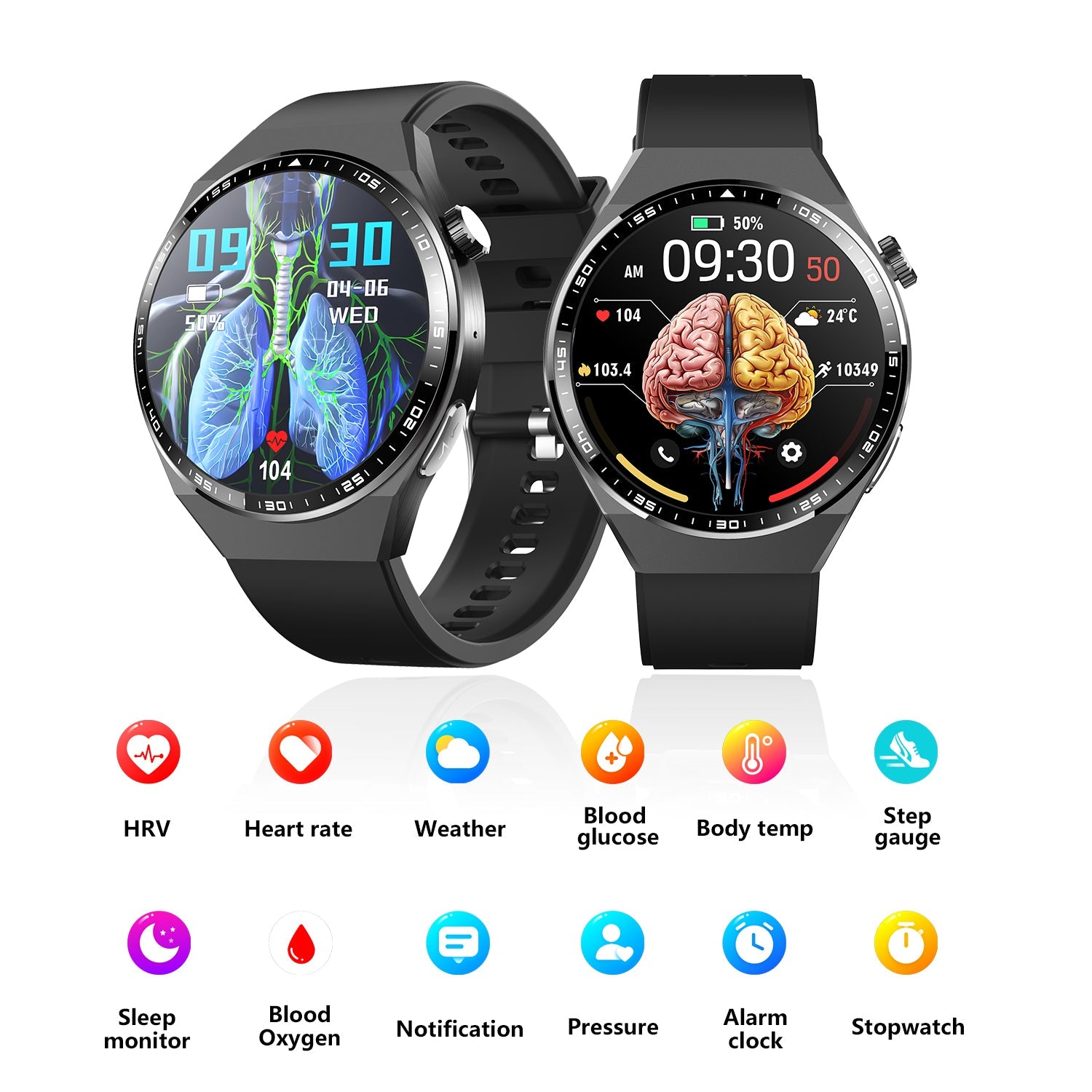 ECG+PPG Diabetic Smartwatch – Sport & Fitness