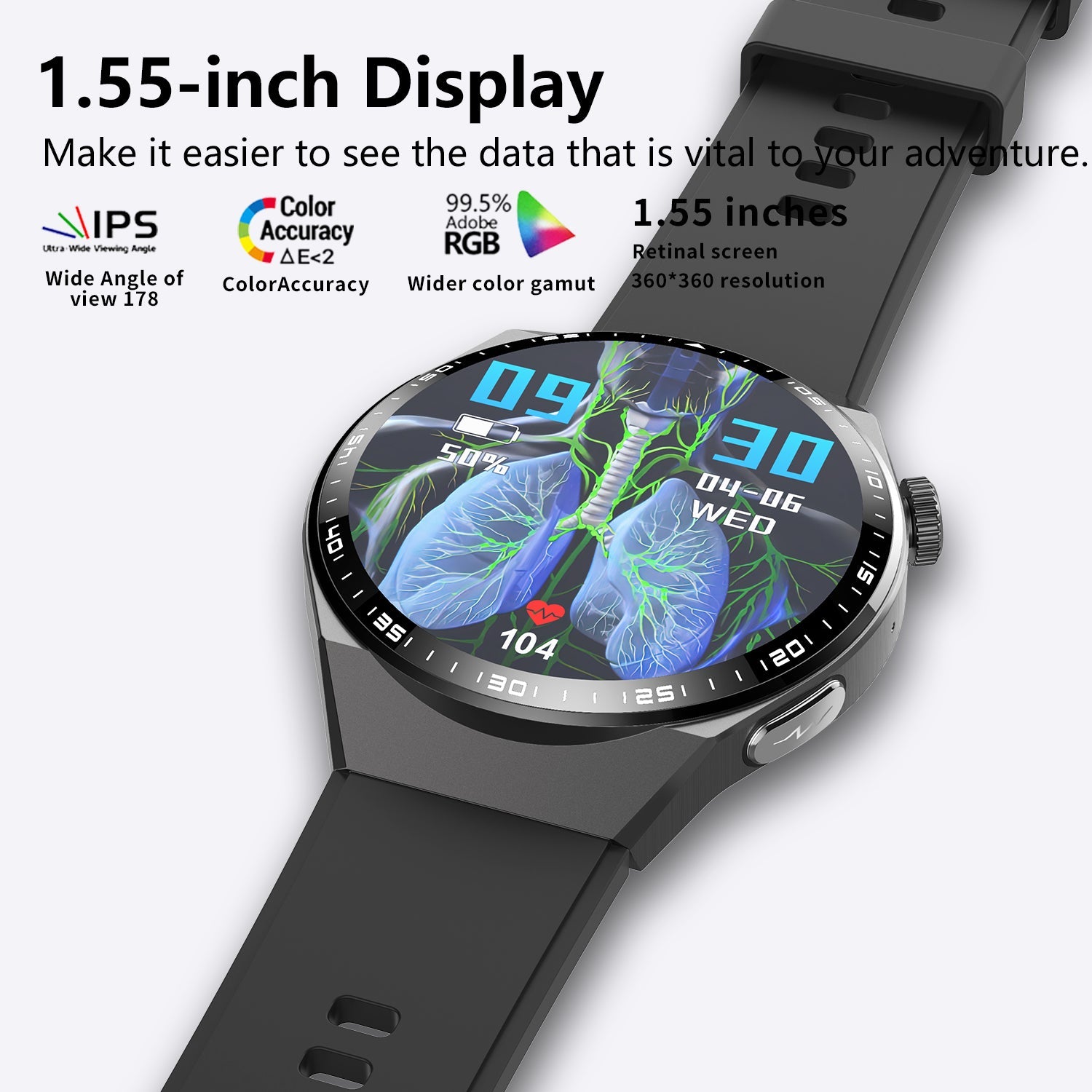 ECG+PPG Diabetic Smartwatch – Sport & Fitness