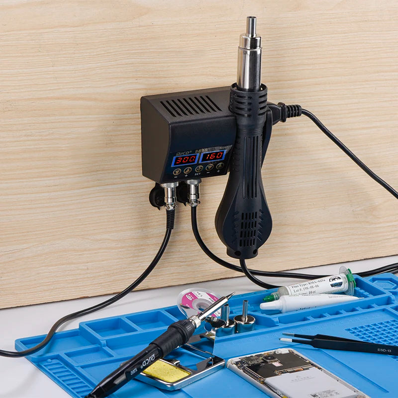 JCD 8898 750W Soldering Station 2 in 1 LCD Digital display Rework Welding Station Kit Soldering Iron Hot Air Repair Solder tools