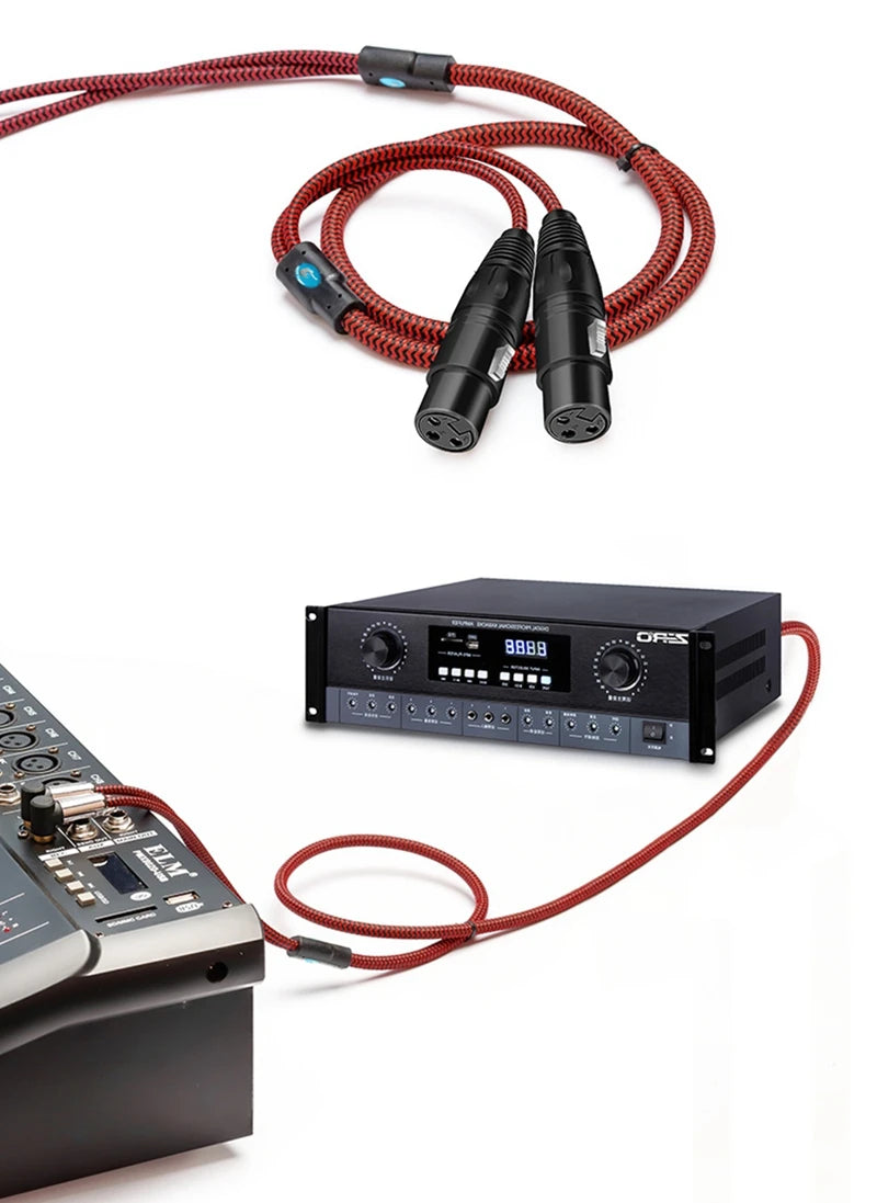 Premium Audio Cable Dual XLR Female to Dual RCA Male for AMP Sound Mixer 2RCA to 2XLR Regular 3 Pin OFCCable 1M 2M 3M 5M 8M 15M