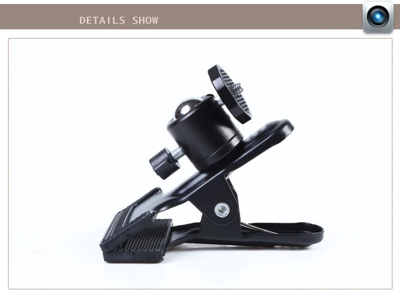Guitar Head Clip Mobile Phone Holder Live Broadcast Bracket Stand Tripod Clip Head For iPhone 11 X Support Desktop Music Holder