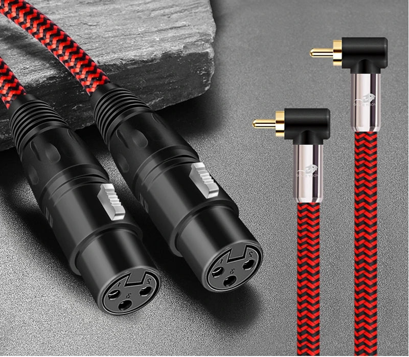 Premium Audio Cable Dual XLR Female to Dual RCA Male for AMP Sound Mixer 2RCA to 2XLR Regular 3 Pin OFCCable 1M 2M 3M 5M 8M 15M