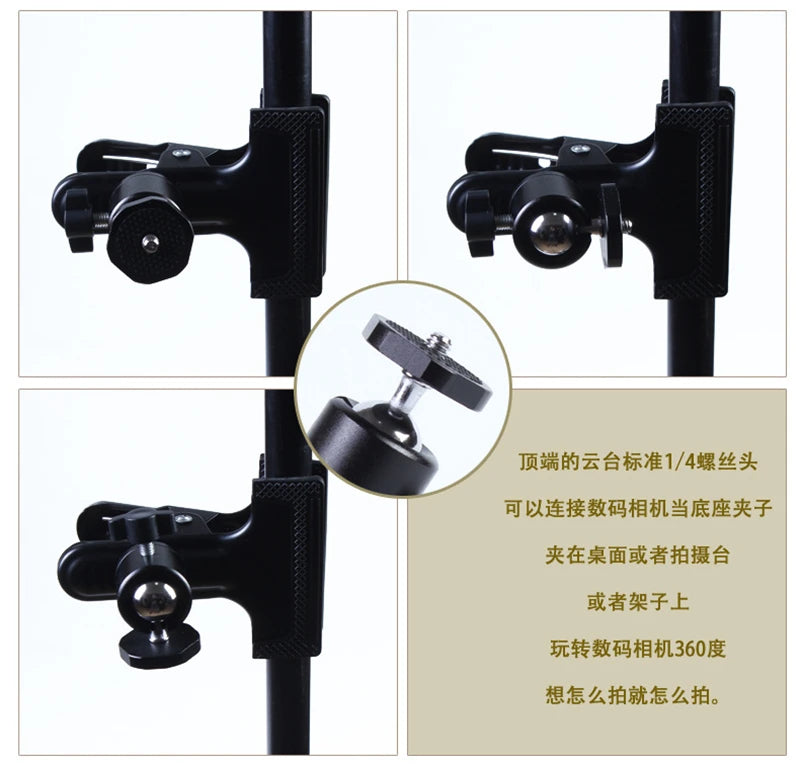 Guitar Head Clip Mobile Phone Holder Live Broadcast Bracket Stand Tripod Clip Head For iPhone 11 X Support Desktop Music Holder