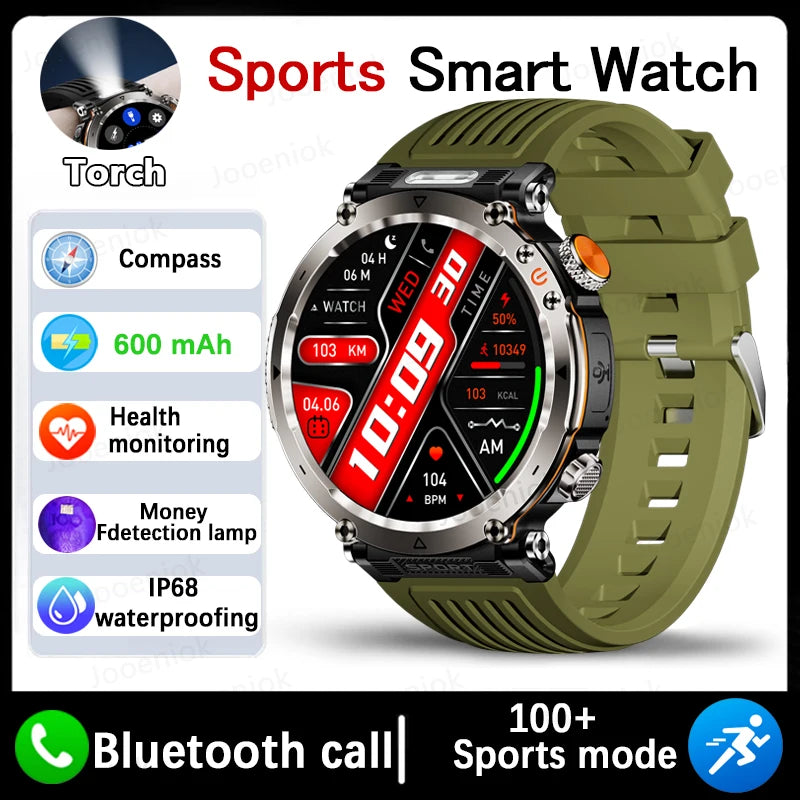 Outdoor Sports Smart Watch Men AMOLED Screen NFC Heart Rate Bluetooth Call 5ATM Waterproof Smartwatch 2025 New Fashion Luxury