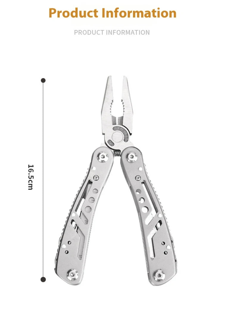 Stainless Steel 24-in-1 Multitool Screwdriver Portable Cutter Folding Tool for Camping Hunting Outdoor Activities High-Quality G