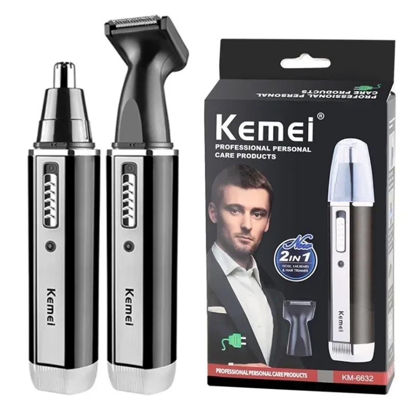 Kemei 4 in 1 Trimmer for Men Electric Nose and Ear Trimmer Rechargeable Trimmer for Hair Beard Nose and Ear Cleaner Grooming Set