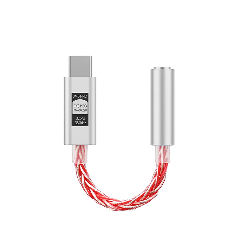 JCALLY JM6 Pro USB-C to 3.5mm HiFi DAC Headphone Adapter