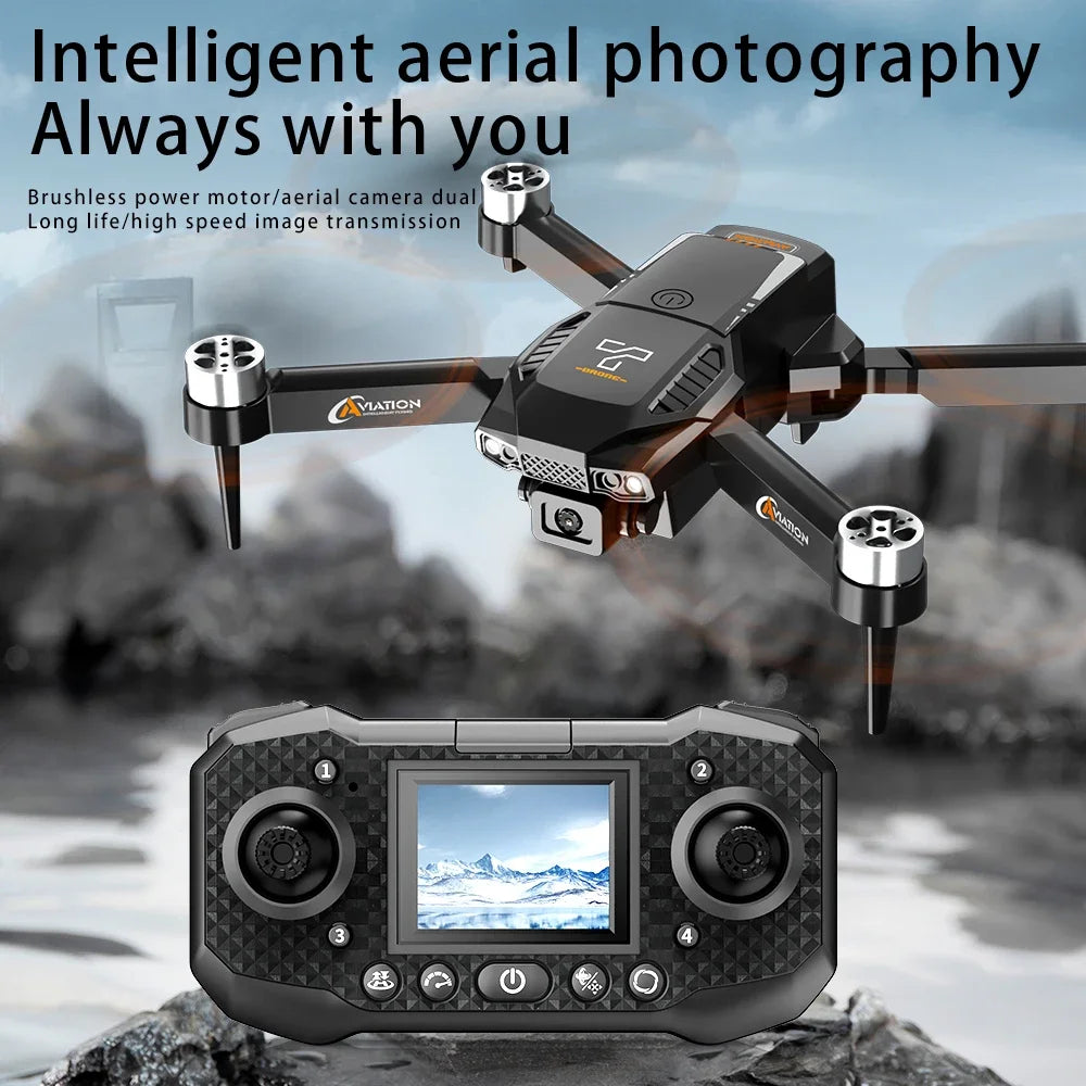 Lenovo Original F205 Drone Professional 8K HD Dual Camera With Screen Remote Control Smart Obstacle Avoidanc FPV Brushless Motor