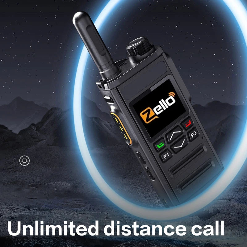 Android 8.1 | Zello 4G POC Radio - SIM/WiFi & Bluetooth, 100Mi Range, Professional Walkie Talkie