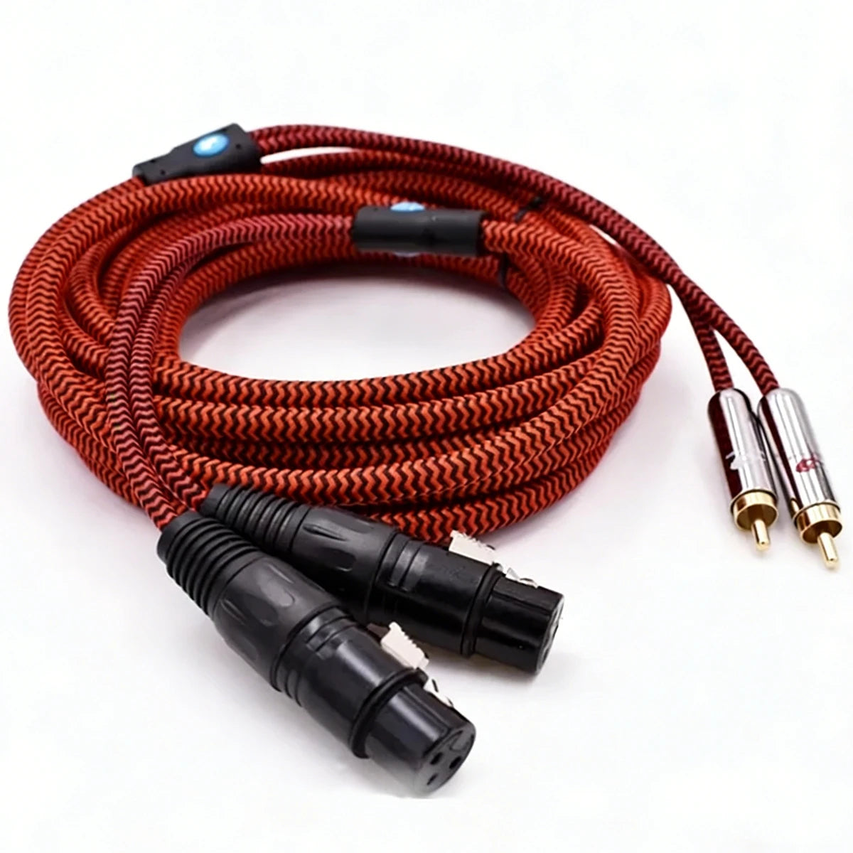 Premium Audio Cable Dual XLR Female to Dual RCA Male for AMP Sound Mixer 2RCA to 2XLR Regular 3 Pin OFCCable 1M 2M 3M 5M 8M 15M