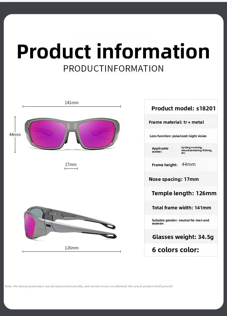 Ultralight Outdoor Sports Fashion Sunglasses Polarized UV Protection Sunglasses Cycling Windproof Sunglasses