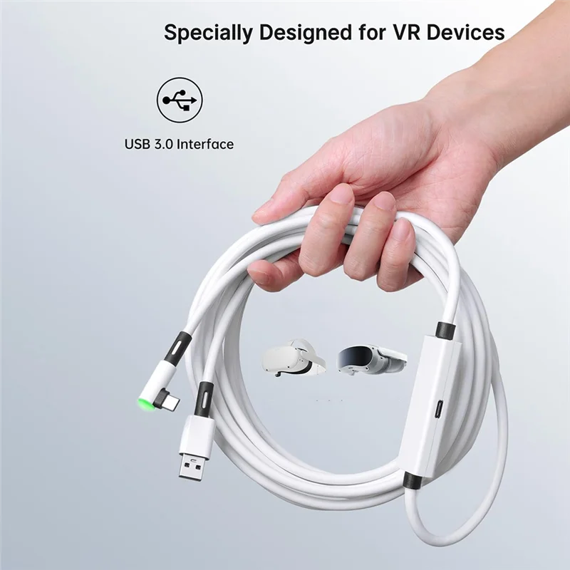 VR Link Cable Fast Charge VR Link Cable Type A To C Cable For Oculus Quest 3S 3 2/PICO Neo 3/PICO 4 VR Accessories