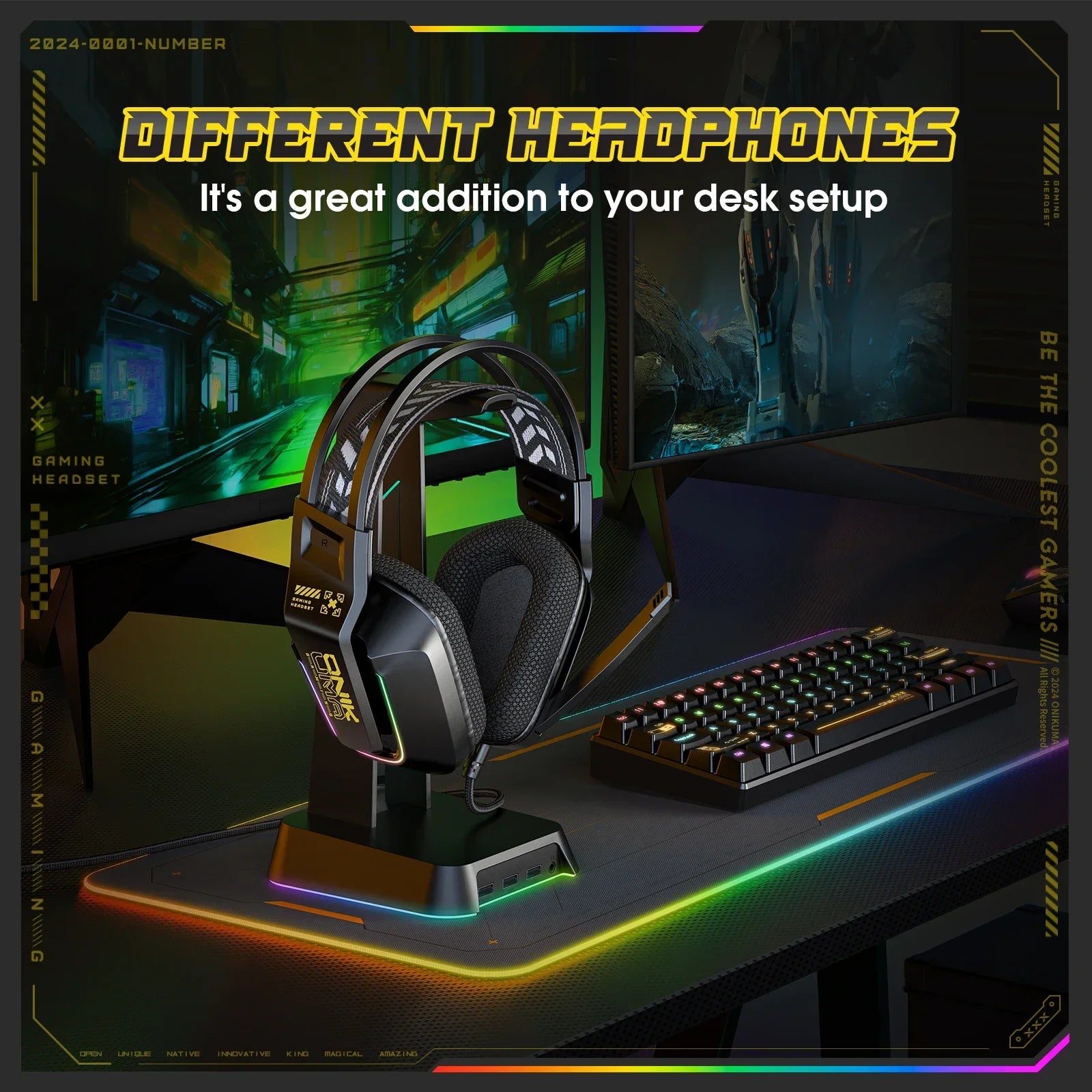 ONIKUMA X13 RGB Gaming Headset with Mic
