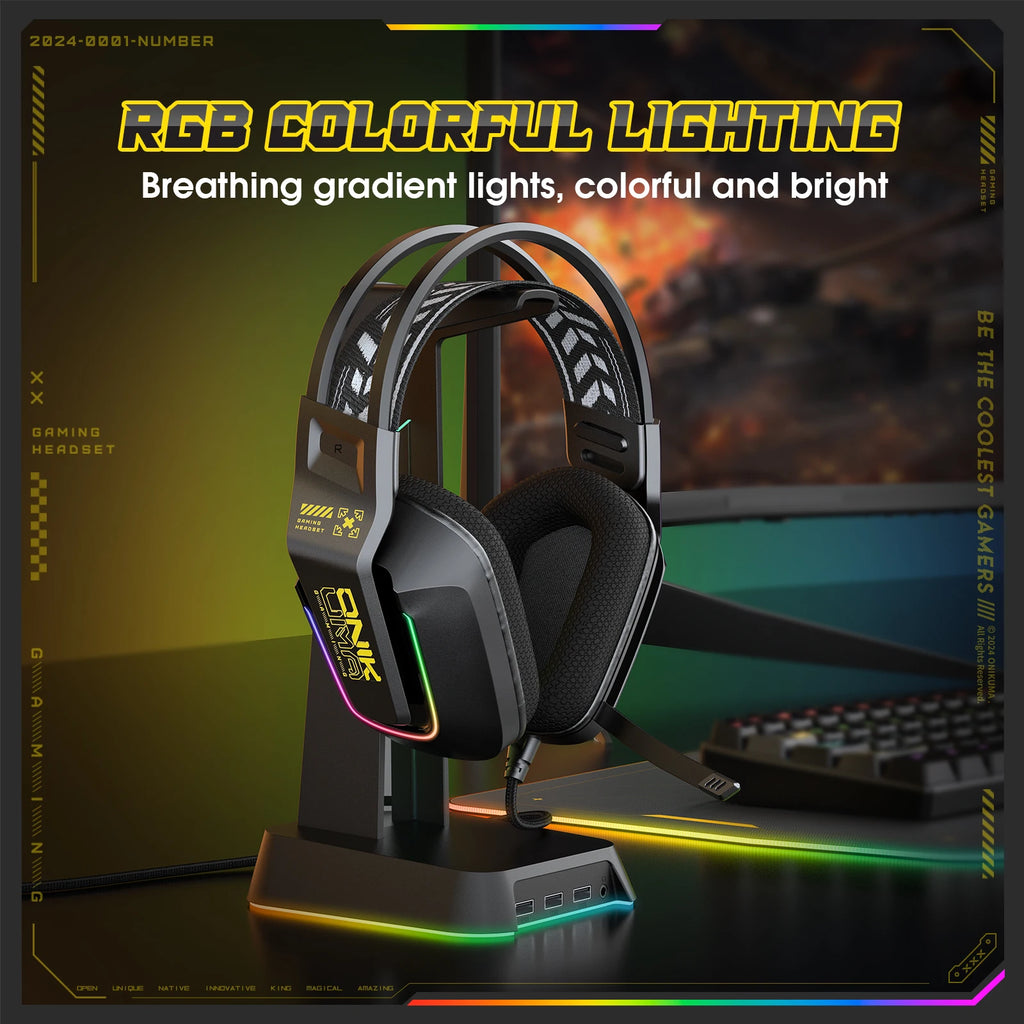 ONIKUMA X13 RGB Gaming Headset with Mic