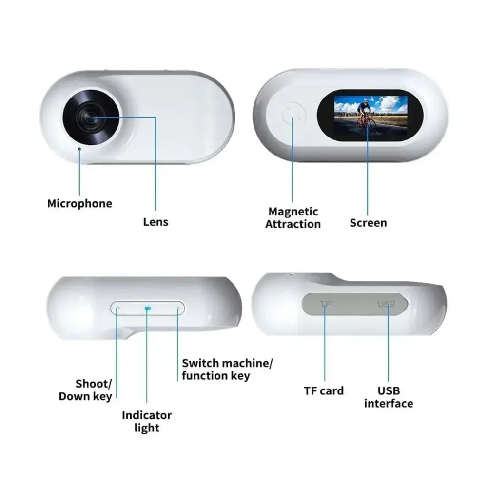 No WiFi Required Cat and Dog Collar Camera with Video Recording Movement, Mini Body Camera Indoor/Outdoor Wireless Collar