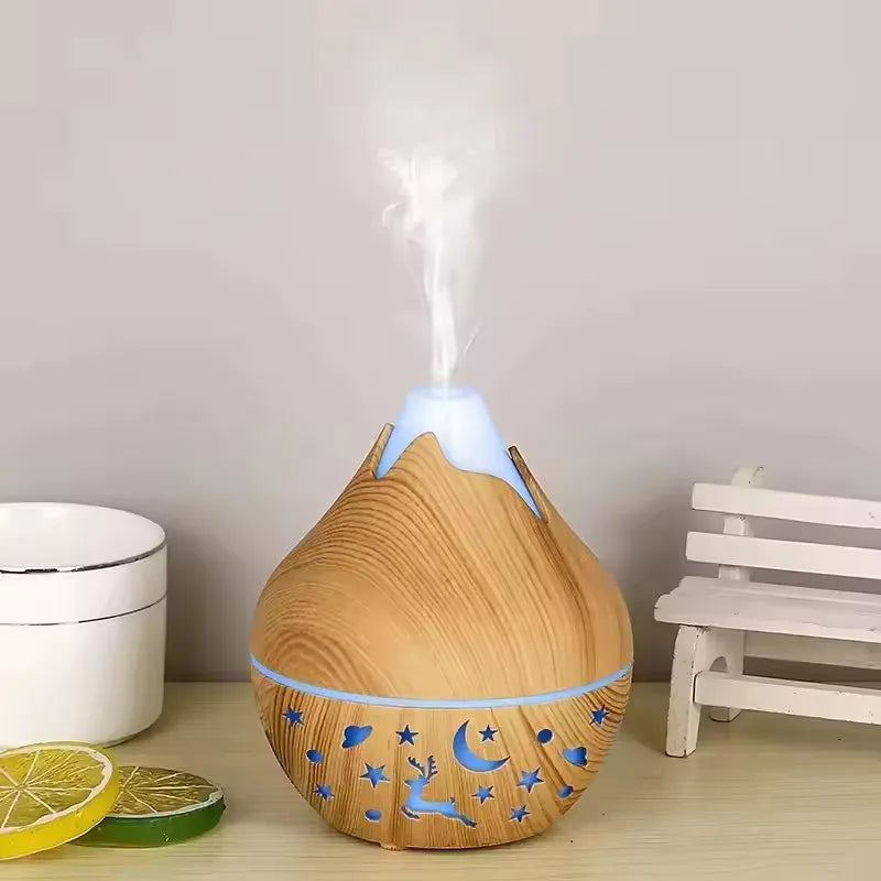 Volcano Air Humidifier 300ml Desktop USB Water Mist Diffuser Purifier Air Freshener Nebulizer with Colorful Ambient Night Light