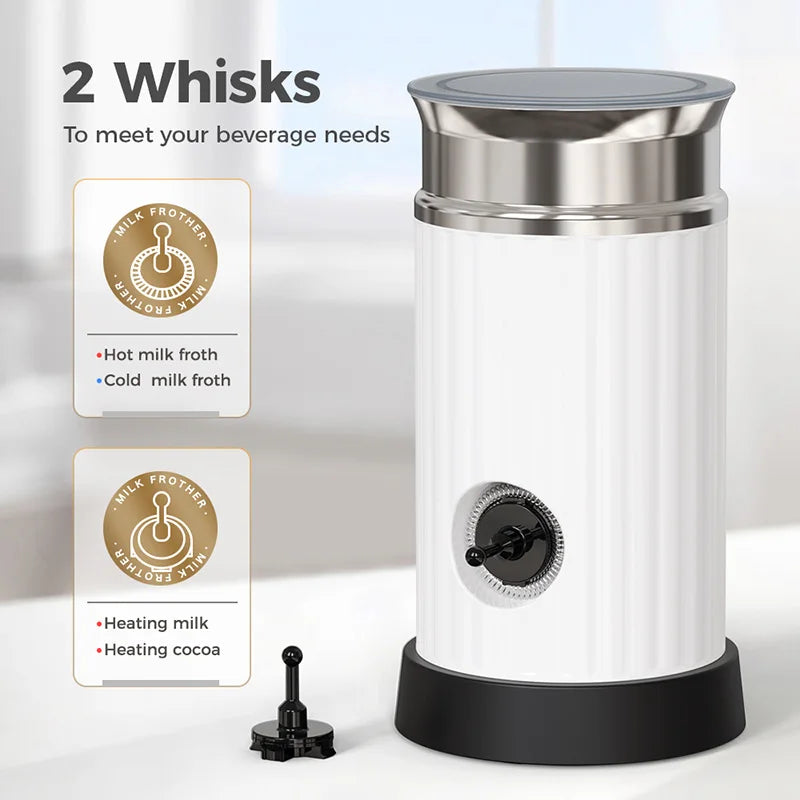 Cafelffe Electric Milk Frother Frothing Foamer Chocolate Mixer Cold/Hot Latte Cappuccino automatic Milk Foam Cool Touch Stirring