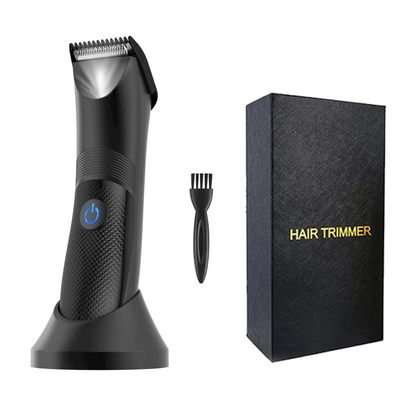 Groin Area Hair Trimmer Lawn Mower Ceramic Blade Waterproof Wet Dry Hair Clippers Pubic Armpit Body Hair Ultimate Hygiene Razor