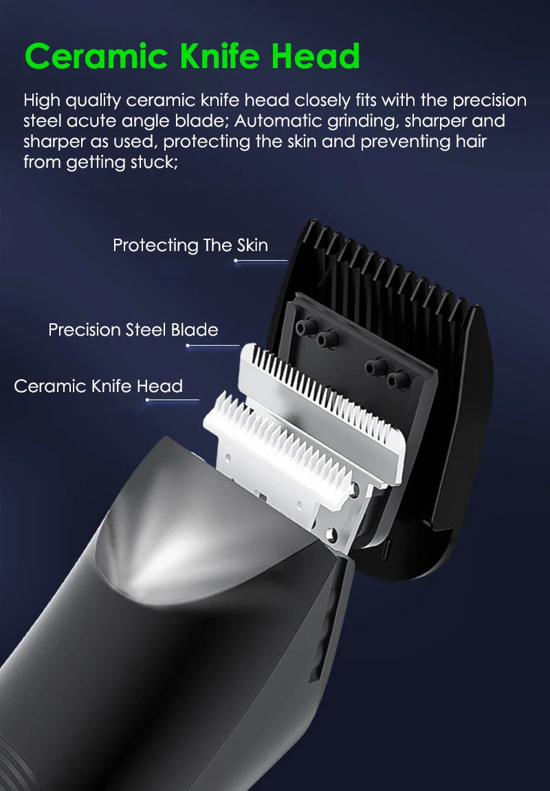 Groin Area Hair Trimmer Lawn Mower Ceramic Blade Waterproof Wet Dry Hair Clippers Pubic Armpit Body Hair Ultimate Hygiene Razor