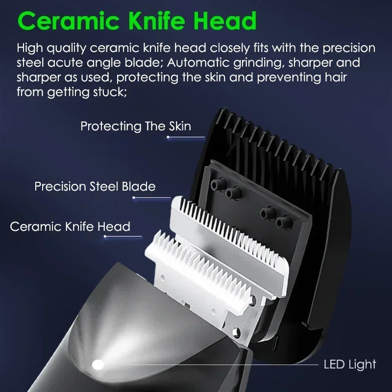 Groin Area Hair Trimmer Lawn Mower Ceramic Blade Waterproof Wet Dry Hair Clippers Pubic Armpit Body Hair Ultimate Hygiene Razor