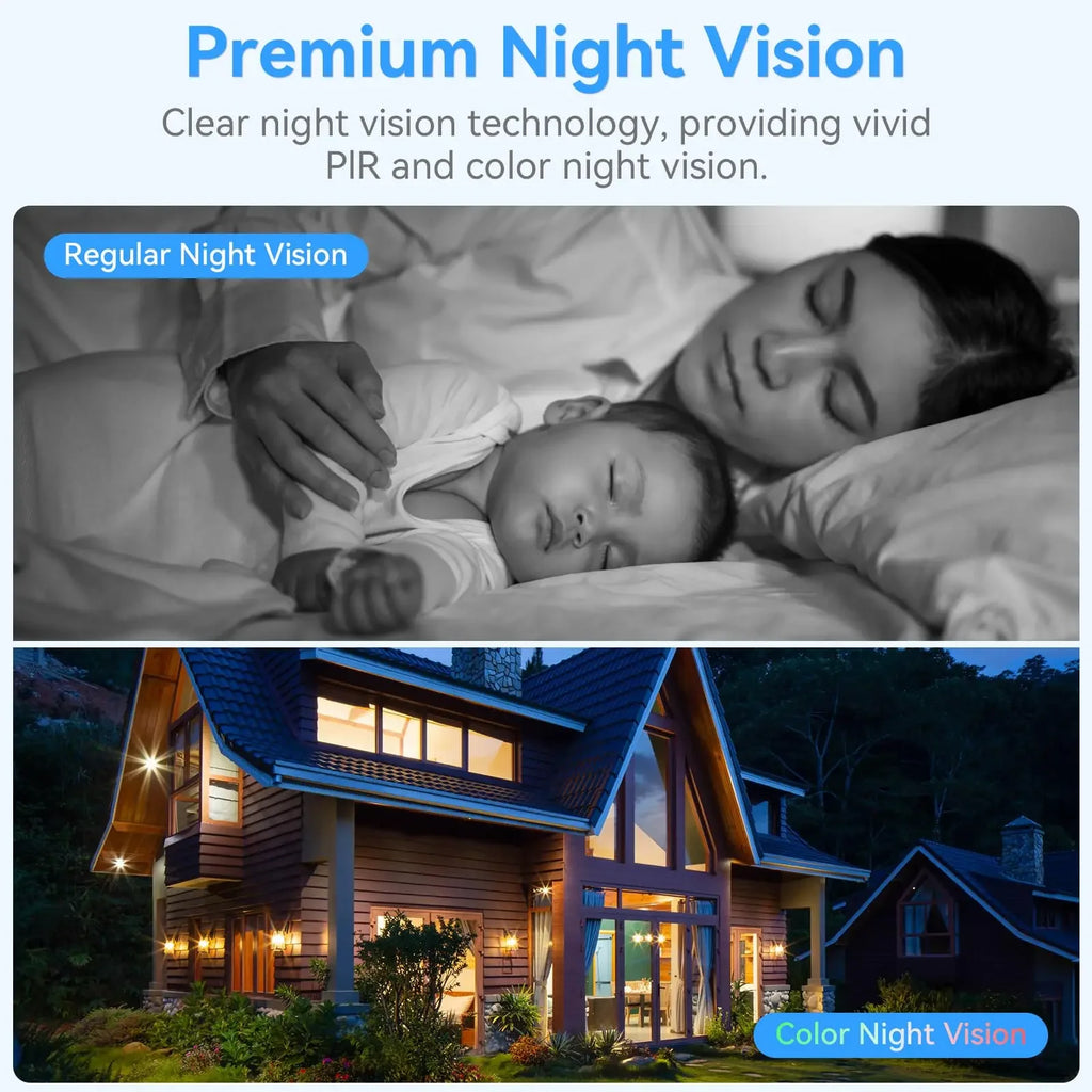 ANSVICAM 2K WiFi IP Camera Outdoor Magnetic Battery Security Camera Indoor Color Night Vision Waterproof Wireless Surveillance