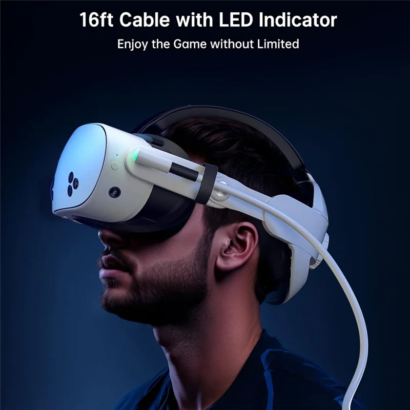 VR Link Cable Fast Charge VR Link Cable Type A To C Cable For Oculus Quest 3S 3 2/PICO Neo 3/PICO 4 VR Accessories