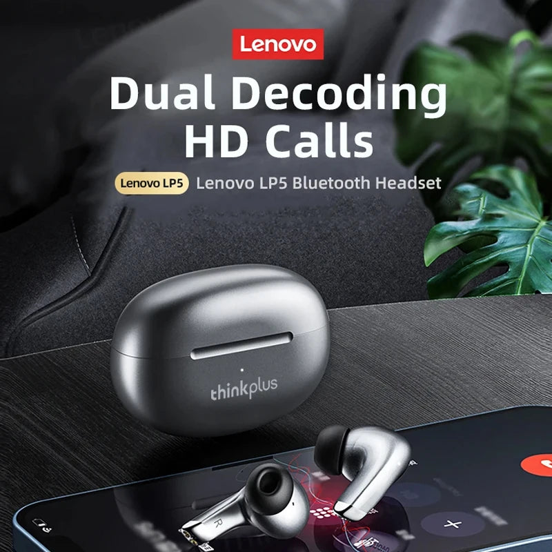 Lenovo LP5 Wireless Bluetooth Earbuds | HiFi Sound, Waterproof, Sports
