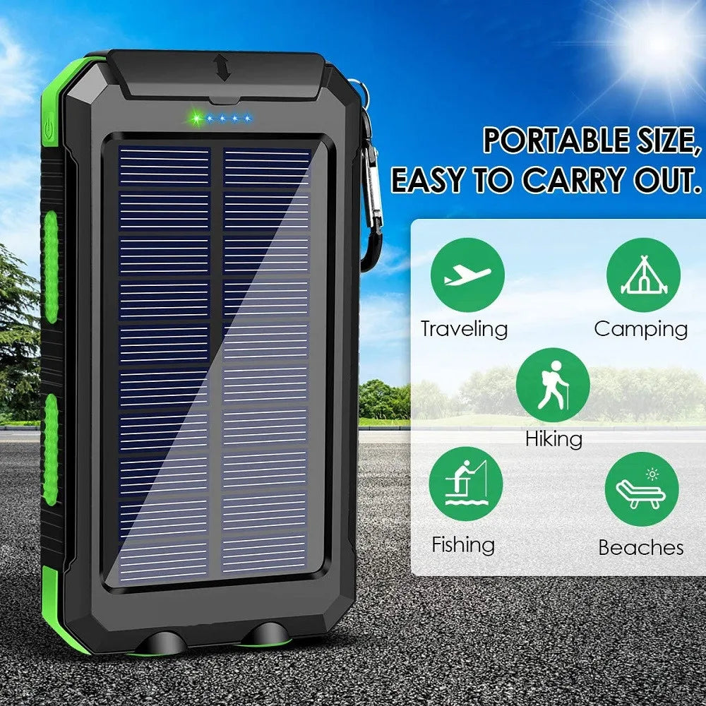 80,000mAh Solar Power Bank with LED Light