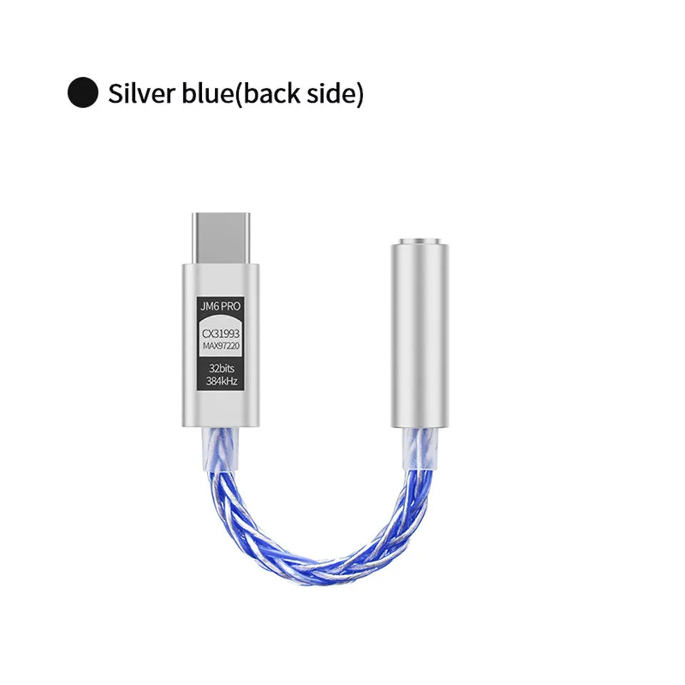 JCALLY JM6 Pro USB-C to 3.5mm HiFi DAC Headphone Adapter