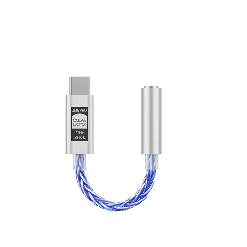 JCALLY JM6 Pro USB-C to 3.5mm HiFi DAC Headphone Adapter