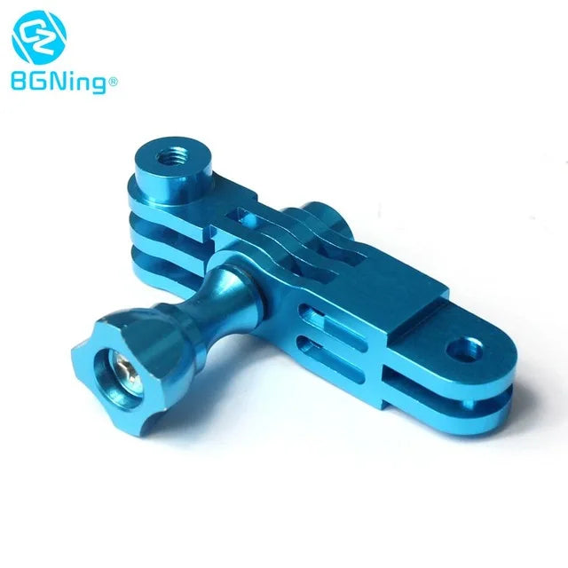 CNC Aluminum Three-Way Pivot Arm Mount Adapter for GOPRO Hero 13 12 11 10 Session Yi SJcam EKEN Sony DJI Action Camera Tripod