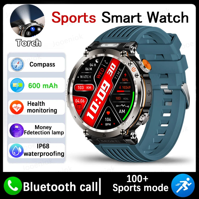 Outdoor Sports Smart Watch Men AMOLED Screen NFC Heart Rate Bluetooth Call 5ATM Waterproof Smartwatch 2025 New Fashion Luxury