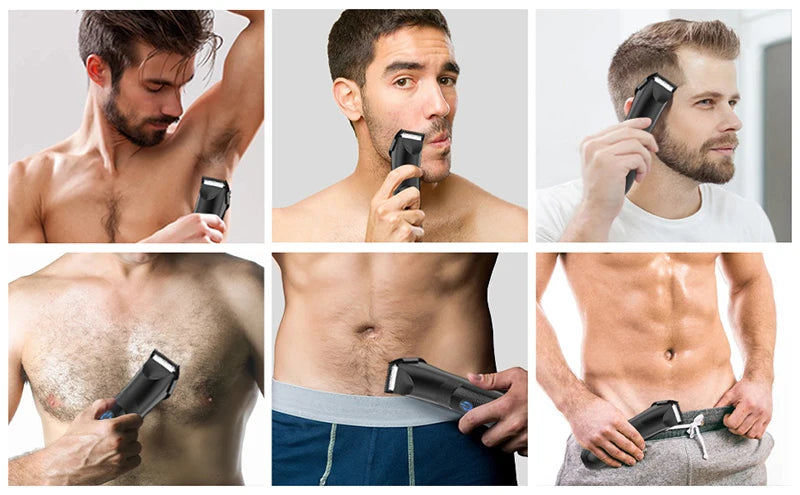 Groin Area Hair Trimmer Lawn Mower Ceramic Blade Waterproof Wet Dry Hair Clippers Pubic Armpit Body Hair Ultimate Hygiene Razor
