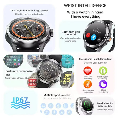 2026 GUHUAVMI Men's Smart Watch Waterproof IP69K Military-Grade Durability Bluetooth Call GPS Tracking Smartwatches Android iOS
