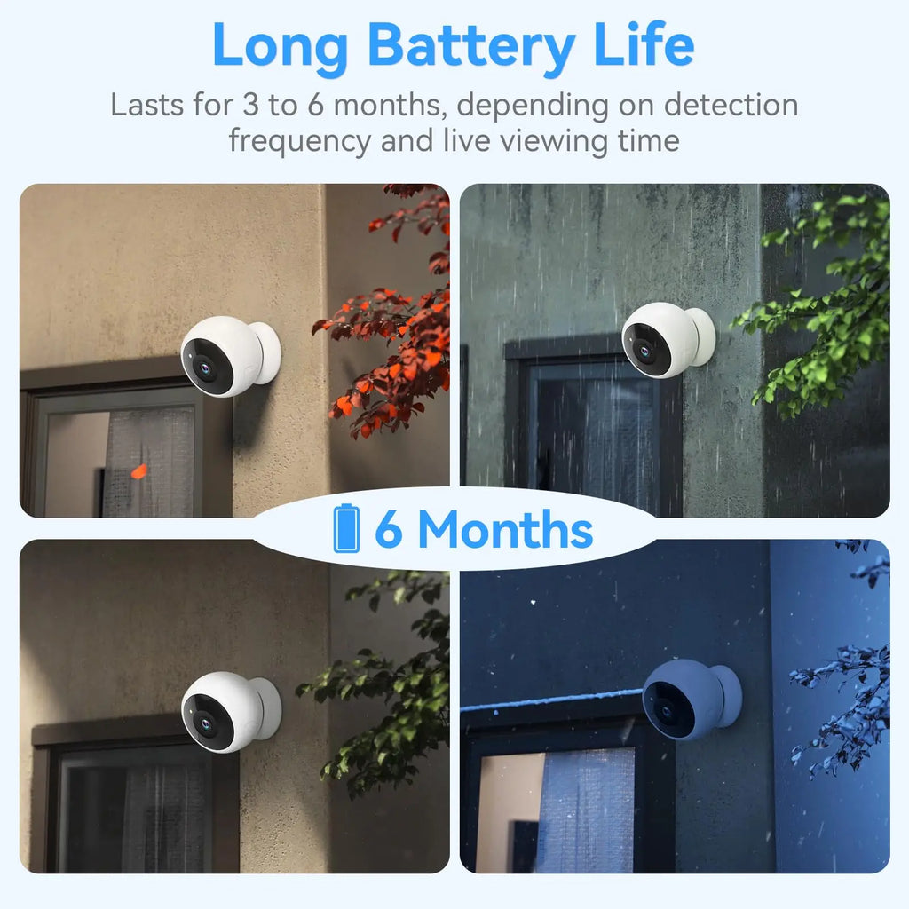 ANSVICAM 2K WiFi IP Camera Outdoor Magnetic Battery Security Camera Indoor Color Night Vision Waterproof Wireless Surveillance