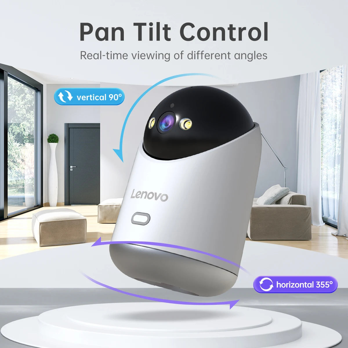 Lenovo 2MP WiFi Camera Smart Home Indoor Wireless IP Surveillance Camera Auto Tracking Security CCTV Surveillance Baby Monitor