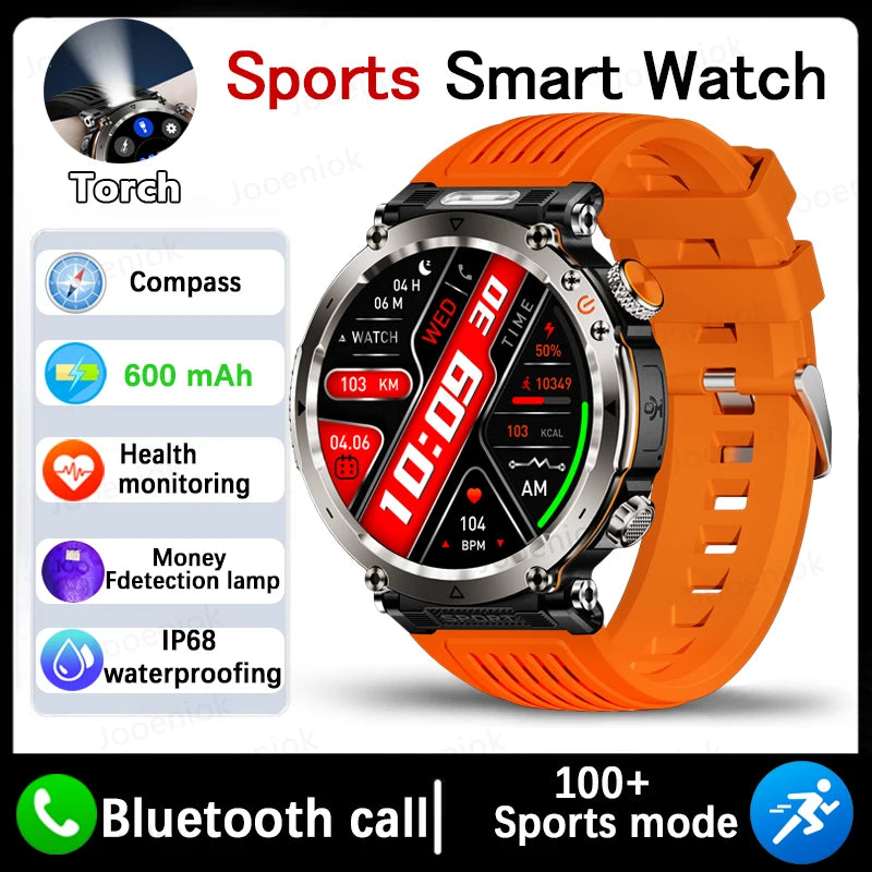 Outdoor Sports Smart Watch Men AMOLED Screen NFC Heart Rate Bluetooth Call 5ATM Waterproof Smartwatch 2025 New Fashion Luxury