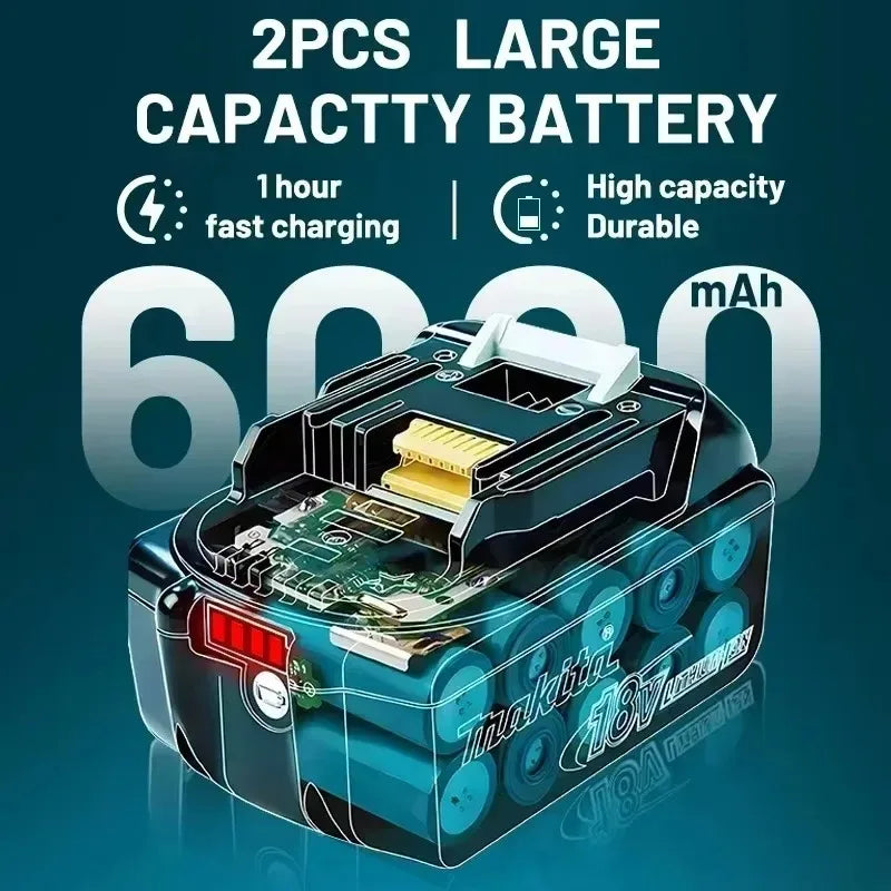 Original 18v Makita battery Authorize the sale of 6.0Ah BL1860B 5.0Ah BL1850B 3.0Ah BL1830B-BL1820B Makita18V battery 5.0Ah 20V