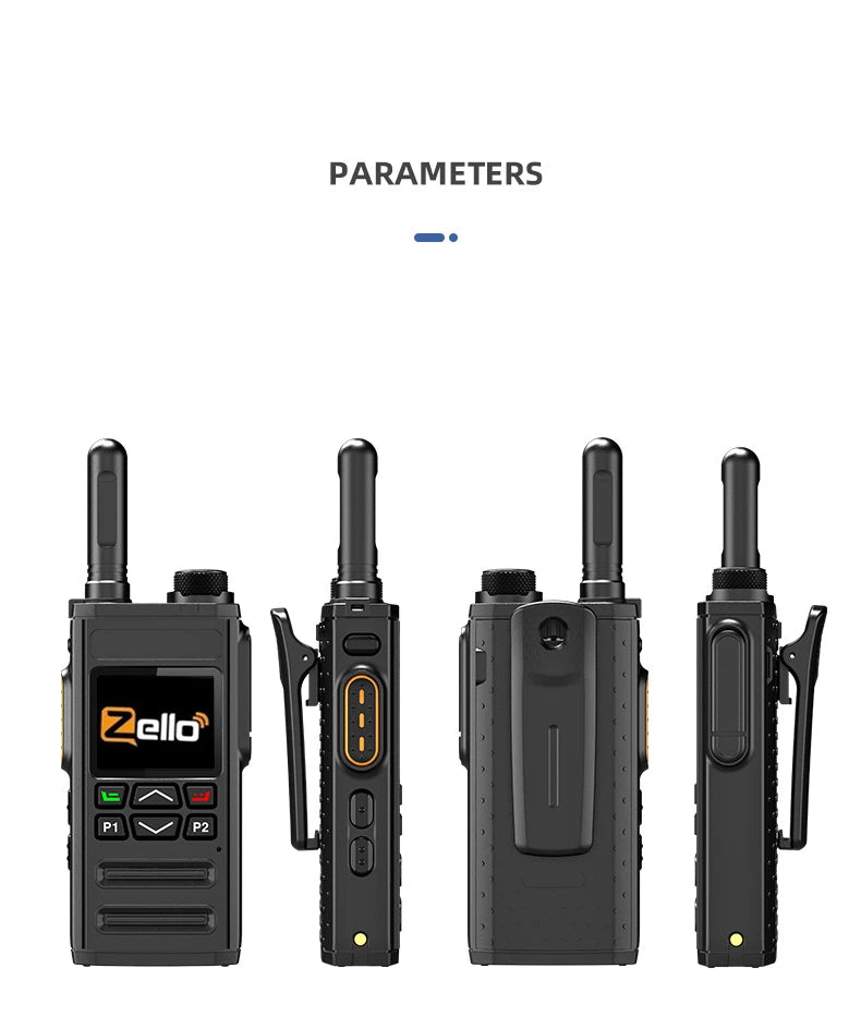 Android 8.1 | Zello 4G POC Radio - SIM/WiFi & Bluetooth, 100Mi Range, Professional Walkie Talkie