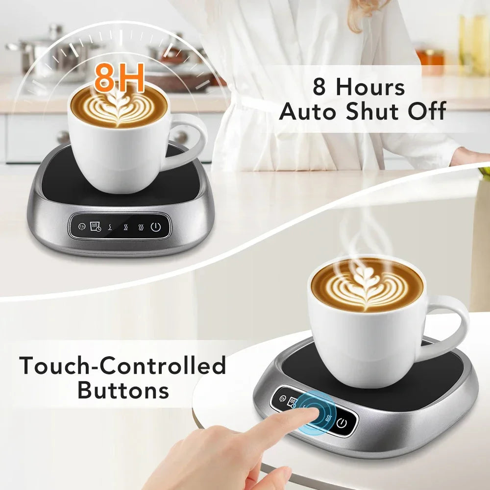Cup Heater USB Coffee Mug Warmer Electric Milk Tea Cup Heating Coaster Cup Warmer For Home Office USB Voice Desk Cup Warmer