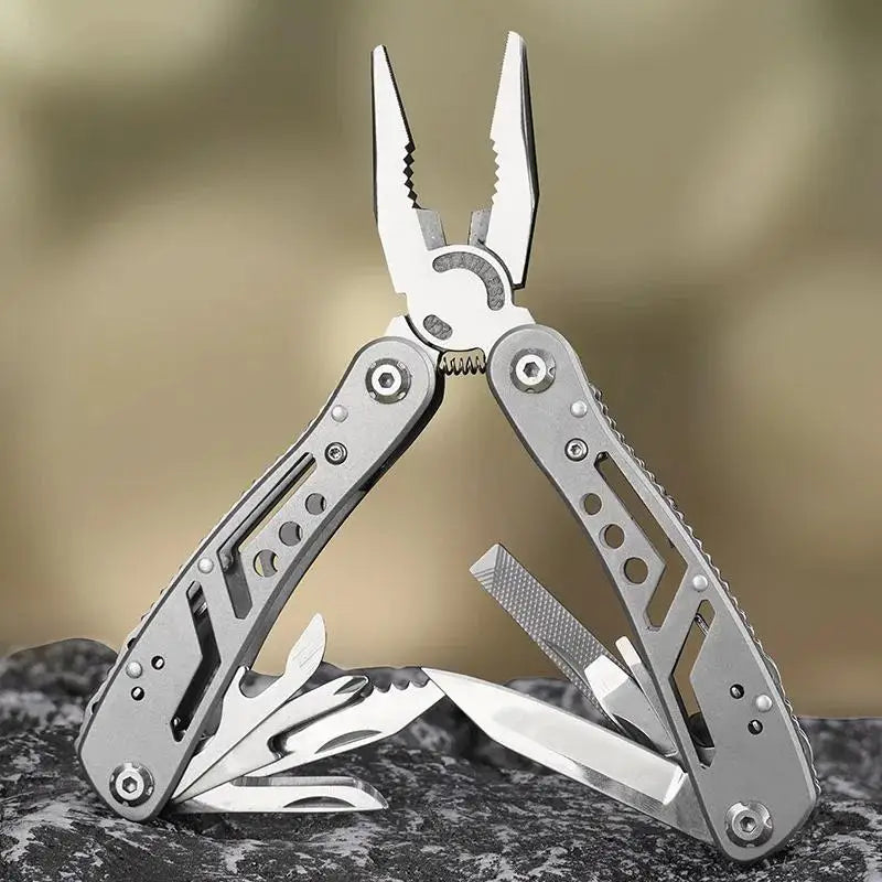 Stainless Steel 24-in-1 Multitool Screwdriver Portable Cutter Folding Tool for Camping Hunting Outdoor Activities High-Quality G