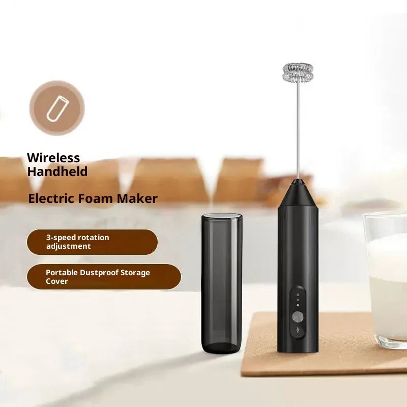 Portable Electric Milk Frother Foam Maker Handheld Rechargeable Foamer High Speed for Coffee Cappuccino Cream Kitchen Food Mixer