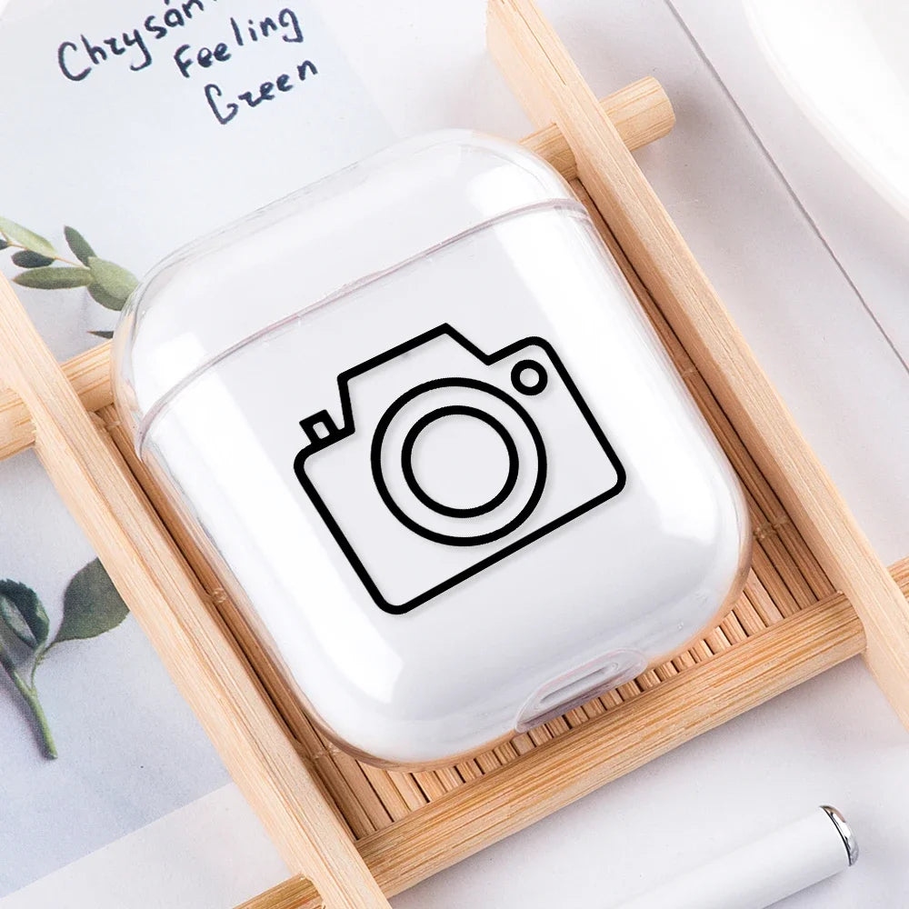 Airplane Pattern Clear Earphone Cases For Airpods 4th 2 1 3 Pro 2 Fundas Headphone Cover For Apple Airpods Air Pods Pro Airpods3