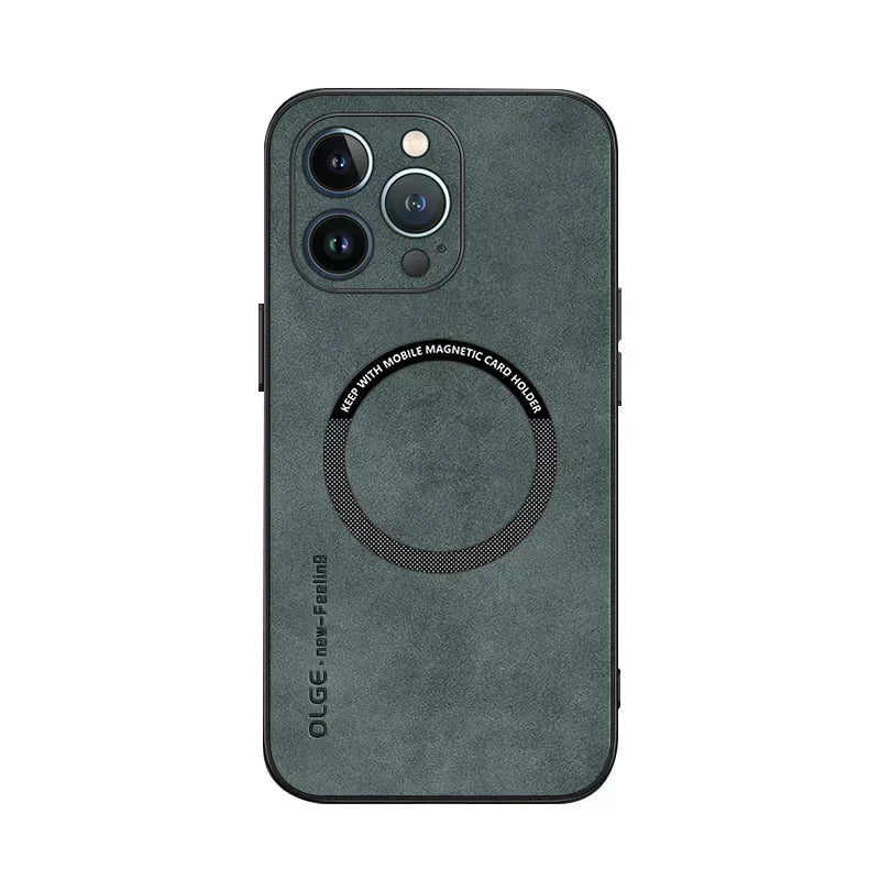 For Magsafe Luxury Leather Shockproof Phone Cases For iPhone 17 16 15 14 13 12 11 Pro Max Plus Magnetic Wireless Charging Cover