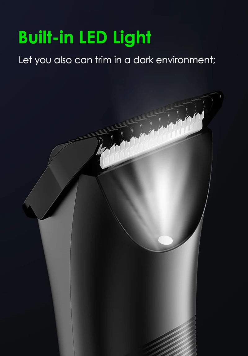 Groin Area Hair Trimmer Lawn Mower Ceramic Blade Waterproof Wet Dry Hair Clippers Pubic Armpit Body Hair Ultimate Hygiene Razor