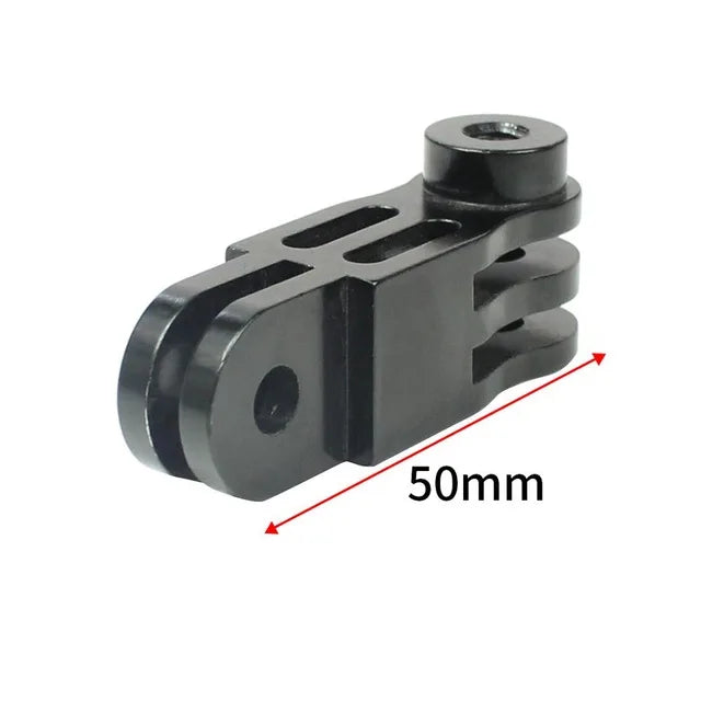 CNC Aluminum Three-Way Pivot Arm Mount Adapter for GOPRO Hero 13 12 11 10 Session Yi SJcam EKEN Sony DJI Action Camera Tripod