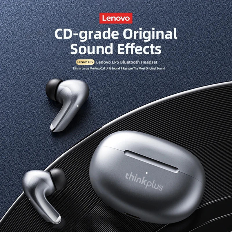Lenovo LP5 Wireless Bluetooth Earbuds | HiFi Sound, Waterproof, Sports